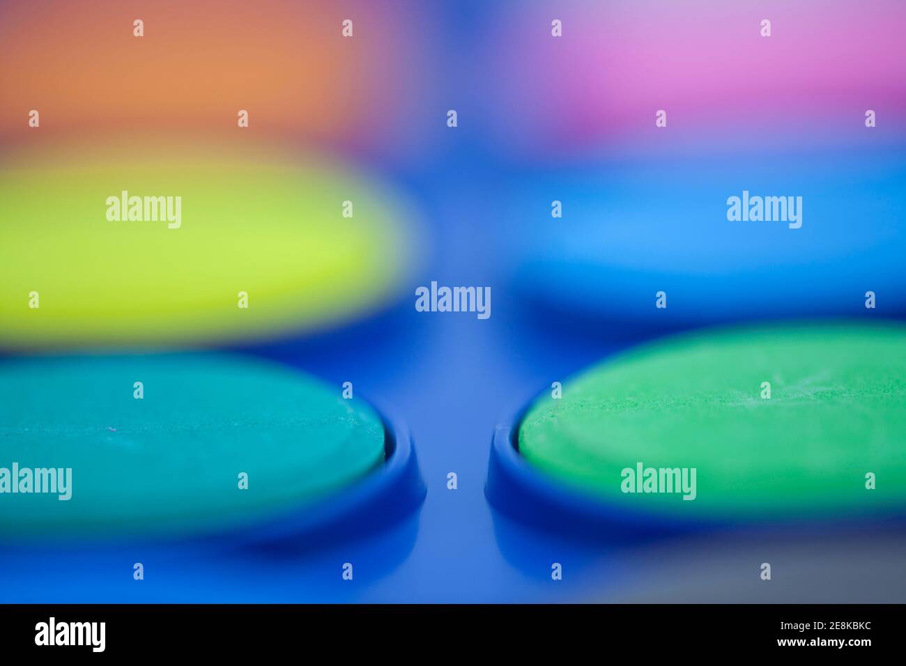 immagine astratta della tavolozza dei colori con sfondo sfocato Foto Stock