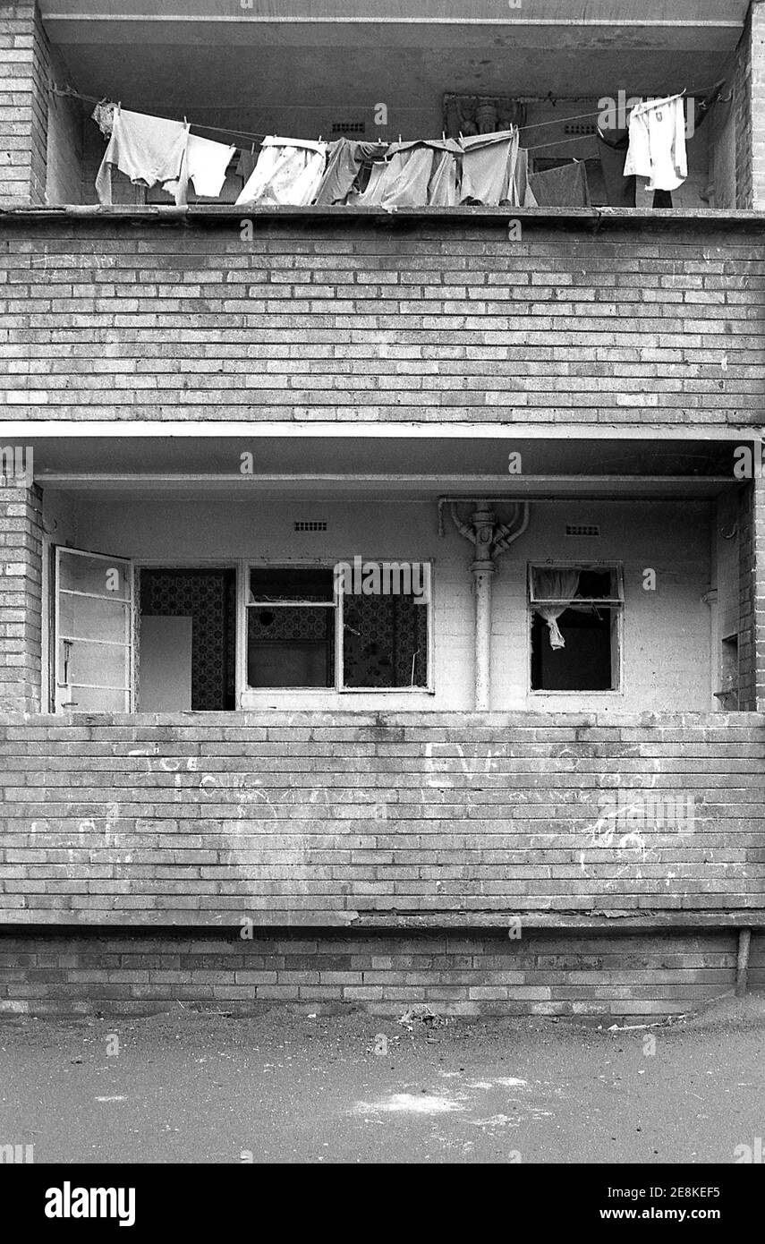 Il quartiere interno della città di Toxteh Liverpool 8. Immagini riprese per la copertina 4 dell'album The Real Thing della British Soul Band, a partire da 8 nel 1977 Foto Stock