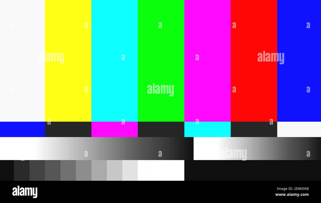 Assenza di segnale sullo sfondo colorato del televisore Foto stock - Alamy