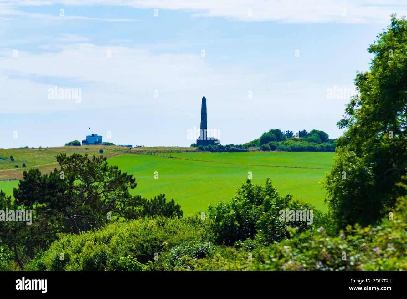 Dover Patrol Memorial-Memorial Park con belle viste sul mare vicino a St Margarets Bay, St Margaret's a Cliffe, dover, Regno Unito, luglio 2016 Foto Stock