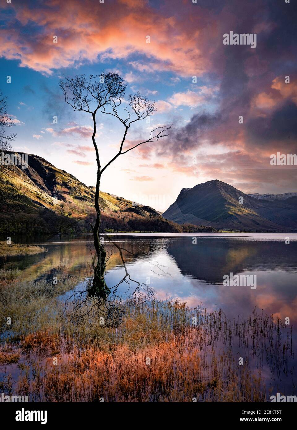 Buttermere riflessioni Foto Stock