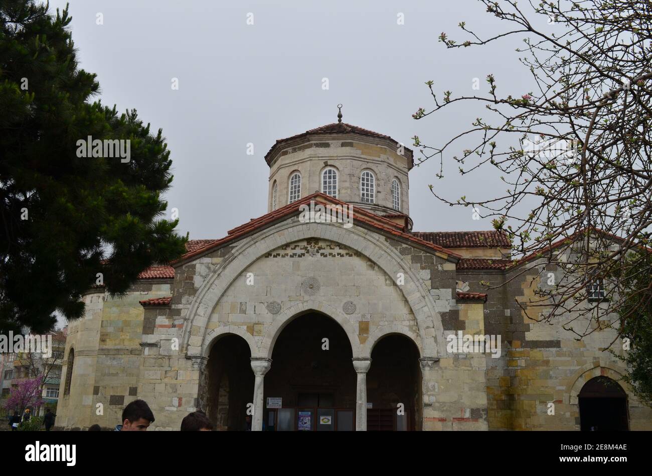 Interno della piccola Hagia Sophia, Trabzon, Turchia Foto Stock
