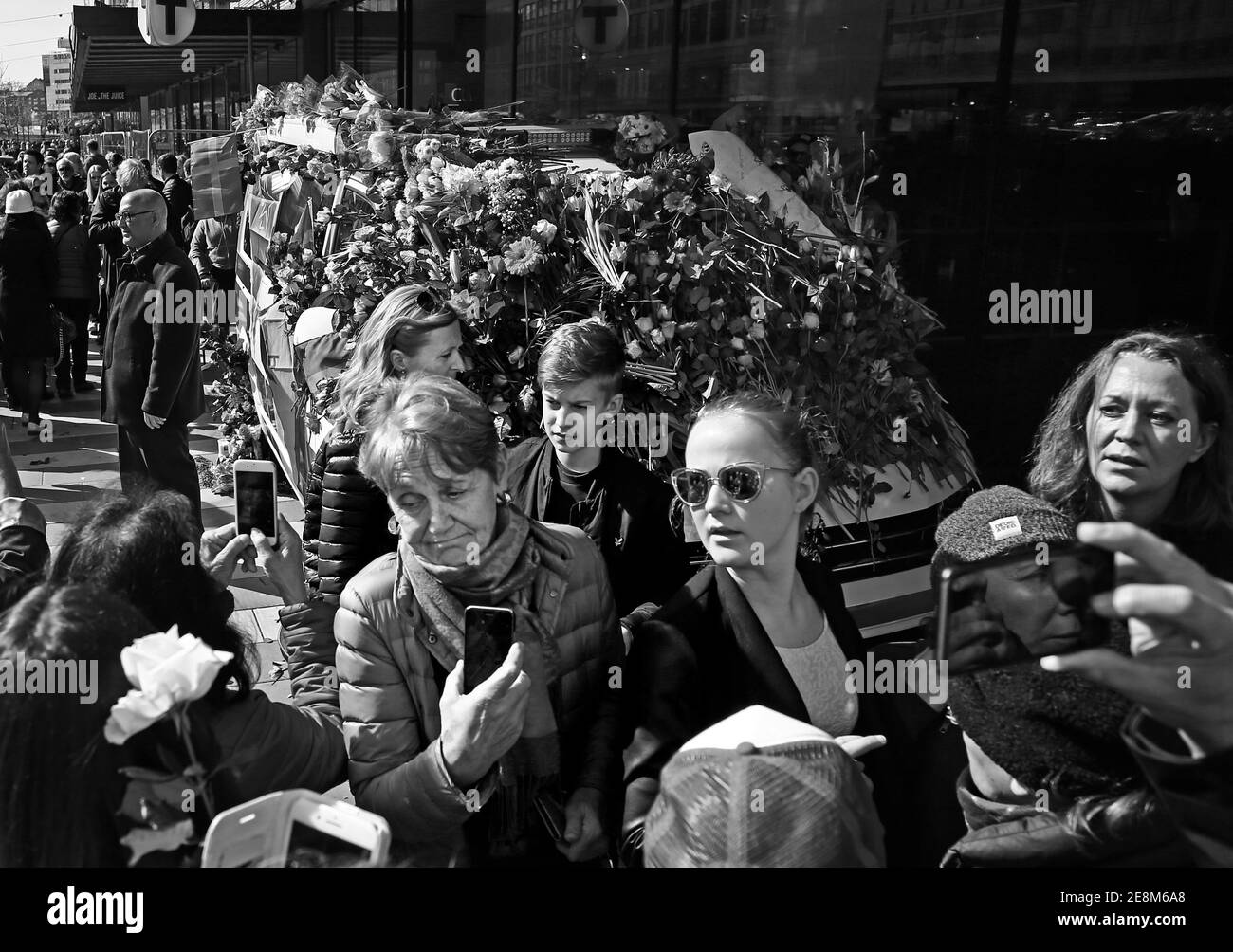 STOCCOLMA, SVEZIA - 9 APRILE 2017: Stoccolma due giorni dopo l'attentato terroristico. Foto Stock