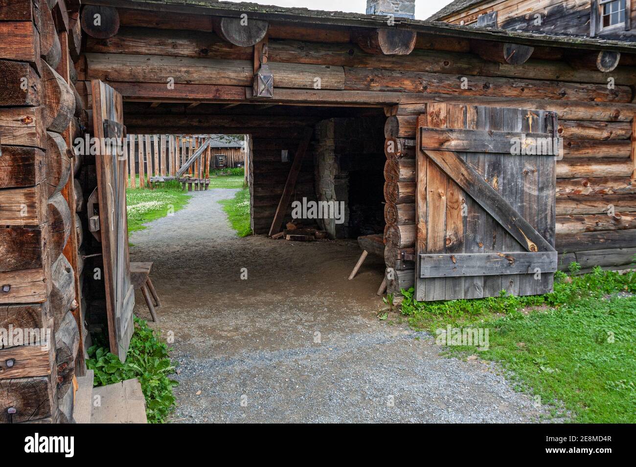 Il Fort al numero 4 a Charlestown, New Hampshire Foto Stock