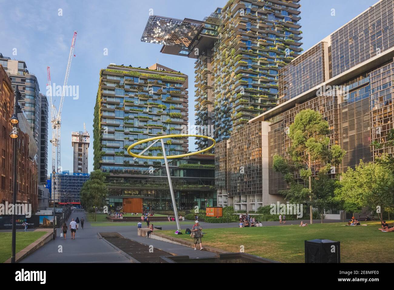 Sydney, Australia - Gennaio 12 2018: Il One Central Park è un edificio verde, ecologico, a uso misto, a due piani, situato nel sobborgo di Sydney Chippend Foto Stock