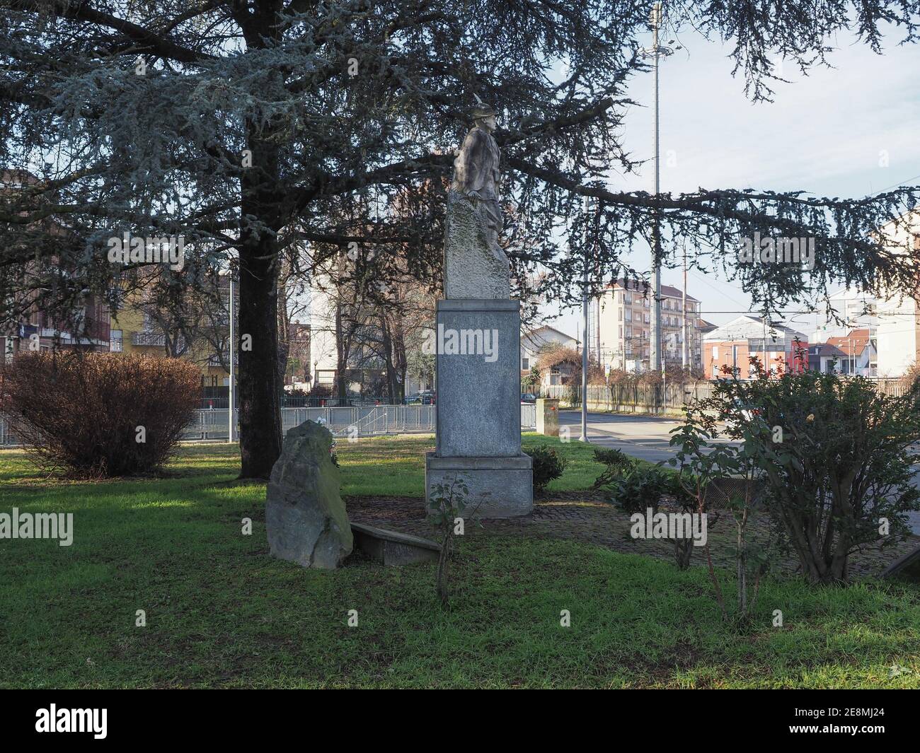 Monumento del soldato Alpini a Settimo Torinese Foto Stock