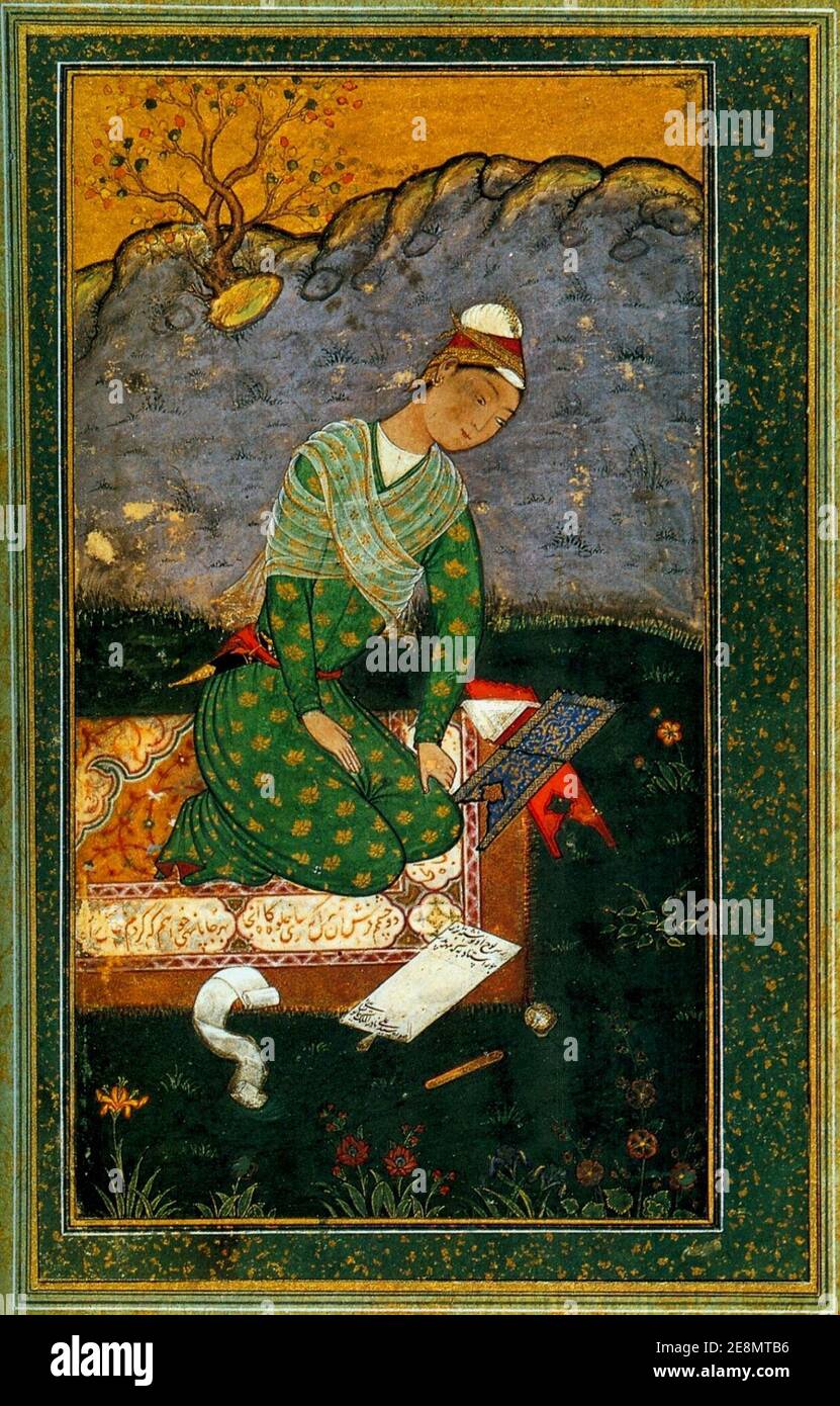 Mir Sayyid Ali 1550 ritratto. Foto Stock