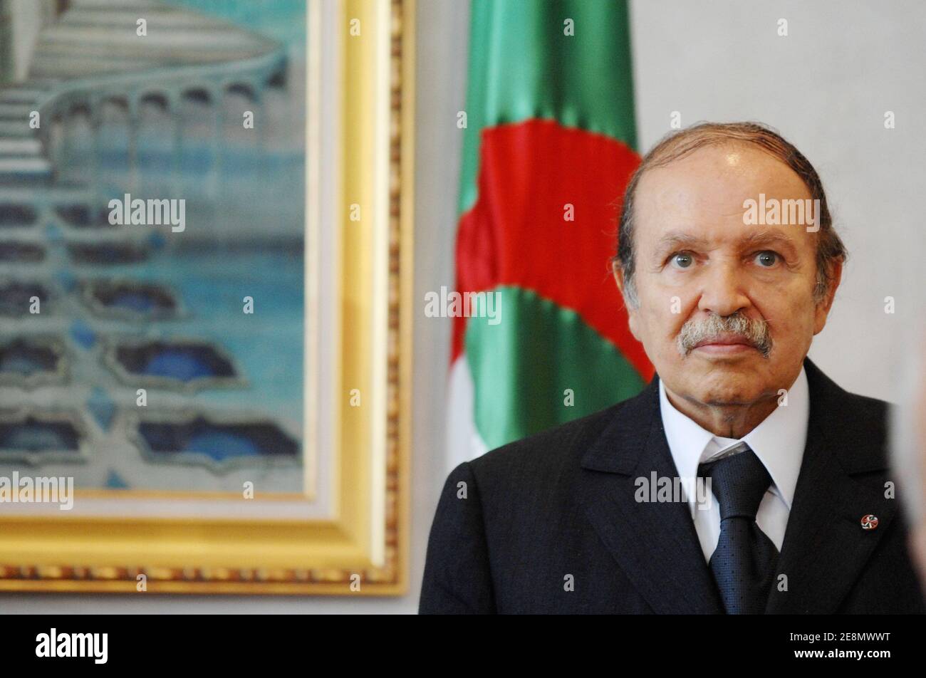 il presidente algerino Abdelaziz Bouteflika a Zeralada, Algeria, il 10 luglio 2007. Foto di Christophe Guibbaud/ABACAPRESS.COM Foto Stock