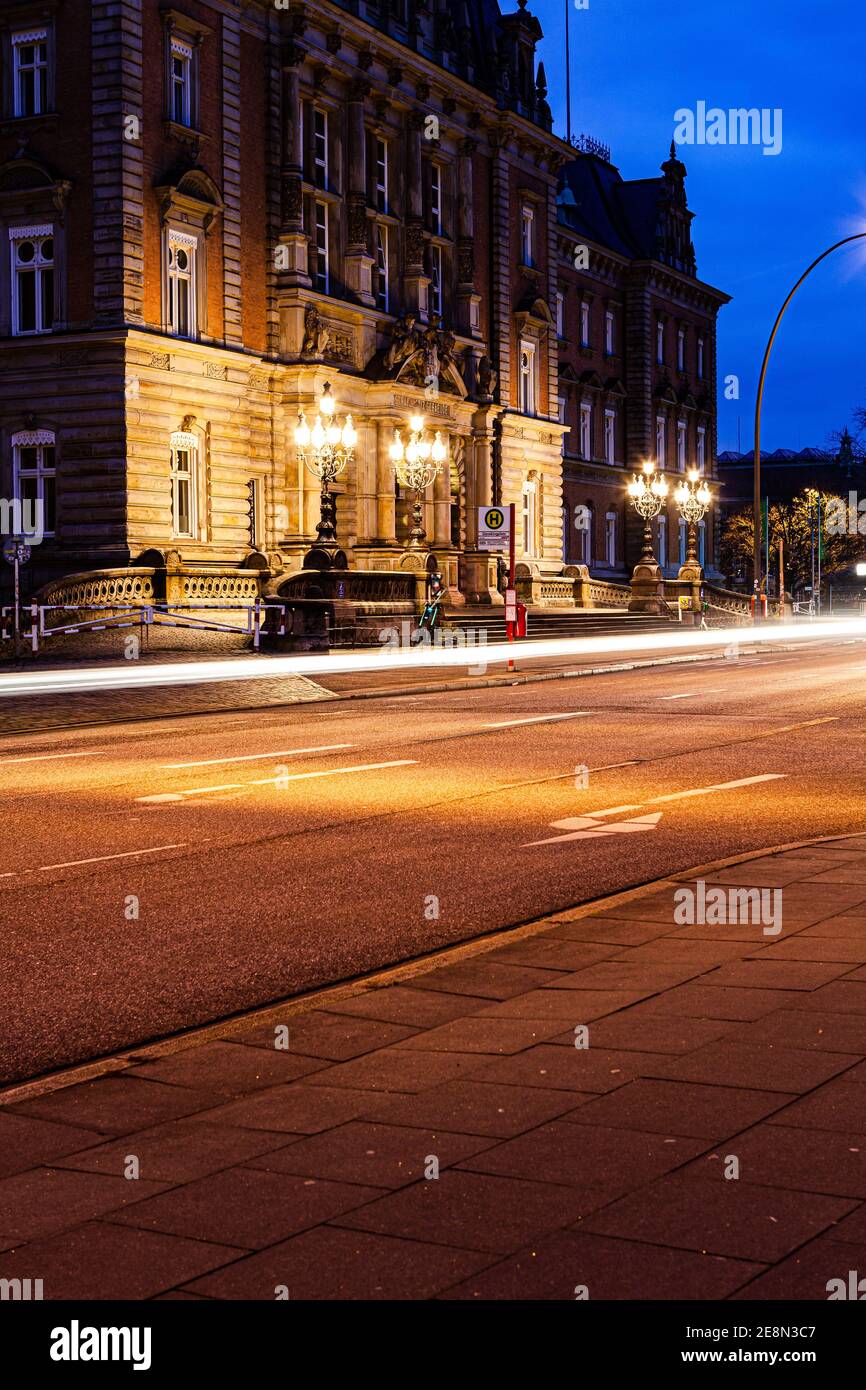 Il divano di notte durante il blocco Foto Stock