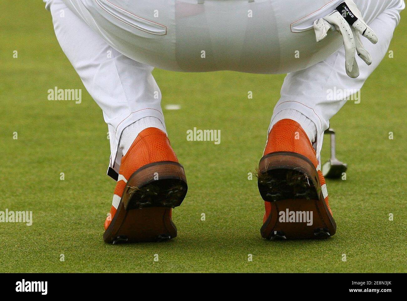 Il danese Thomas Bjorn in azione durante il 136th Open Championship 2007 al Carnoustie Golf Links nella Scozia orientale il 21 luglio 2007. Foto di Christian Liegi/ABACAPRESS.COM Foto Stock