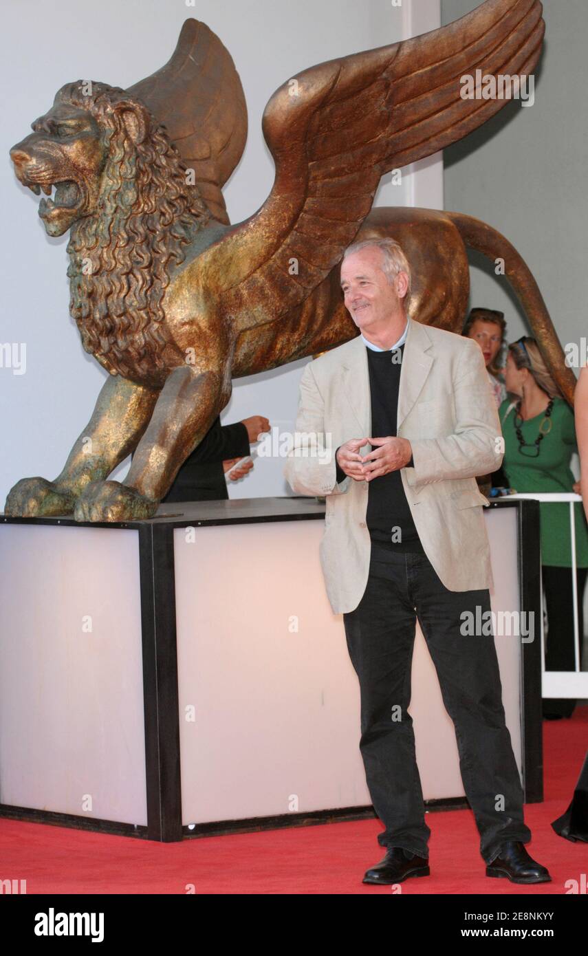 L'attore STATUNITENSE Bill Murray pone in arrivo per la prima del film 'Michael Clayton' con George Clooney come protagonista del thriller legale aziendale in concorso per il Leone d'Oro, durante il 64° Festival annuale del Cinema di Venezia, il 31 agosto 2007. Foto di Nicolas Khayat/ABACAPRESS.COM Foto Stock