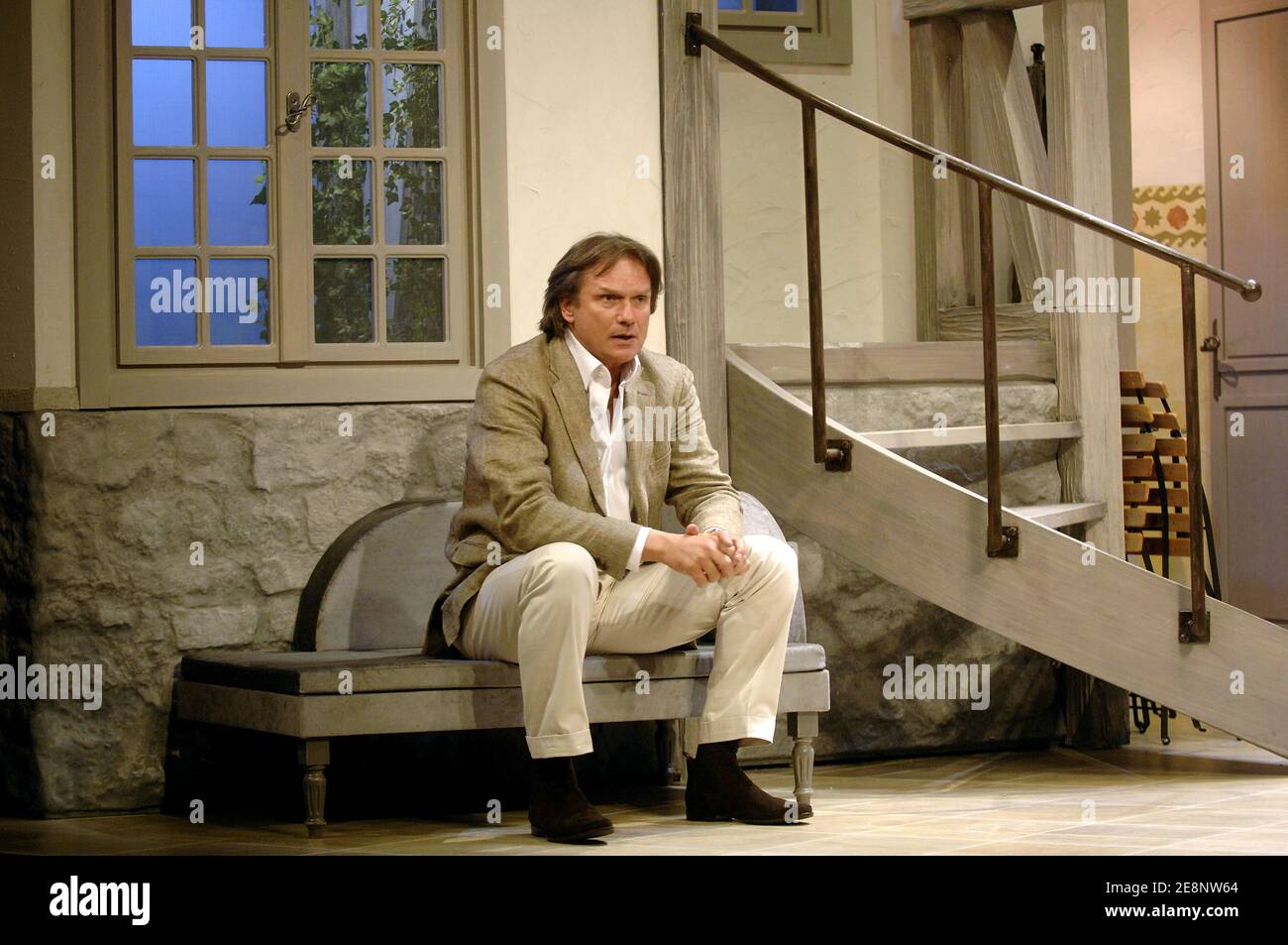 Francois-Eric Gendron durante la corsa di 'Les Belles-Soeurs' , diretto da Jean-Luc Moreau al Teatro Saint-Georges a Parigi, Francia il 05 settembre 2007. Foto di Giancarlo Gorassini/ABACAPRESS.COM Foto Stock