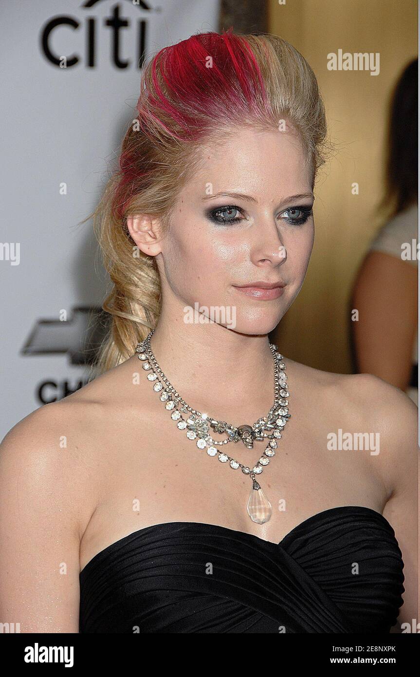 Avril Lavigne arriverà per il 4° Concerto annuale delle rocce della moda ospitato da Conde Nast alla radio City Music Hall di New York City, USA giovedì 6 settembre 2007. Foto di Greylock/ABACAPRESS.COM Foto Stock