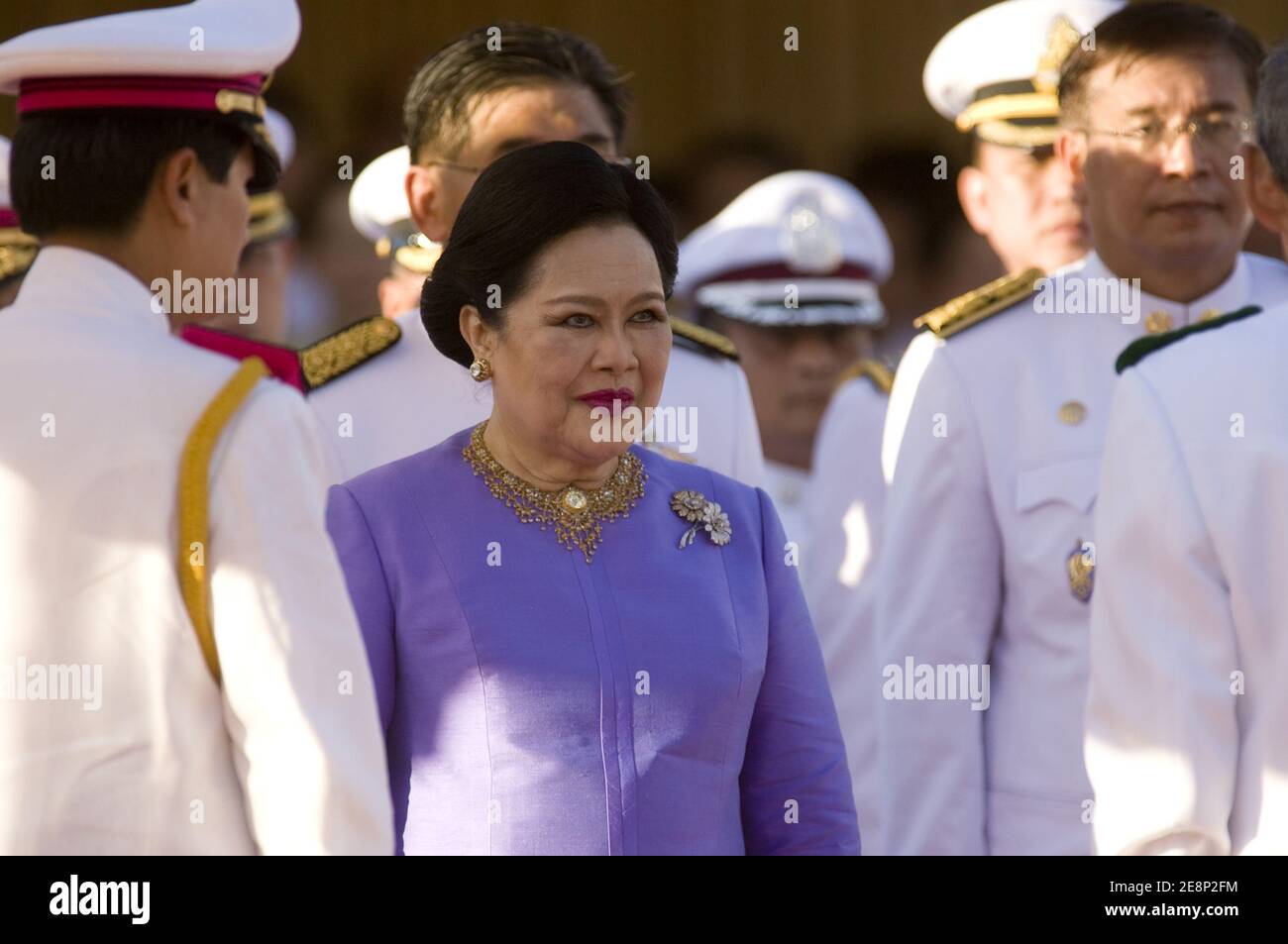 La Regina Sirikit della Thailandia ha inaugurato il nuovo Swing Gigante a Bangkok, Thailandia, il 12 settembre 2007. Foto di Patrick Durand/ABACAPRESS.COM Foto Stock