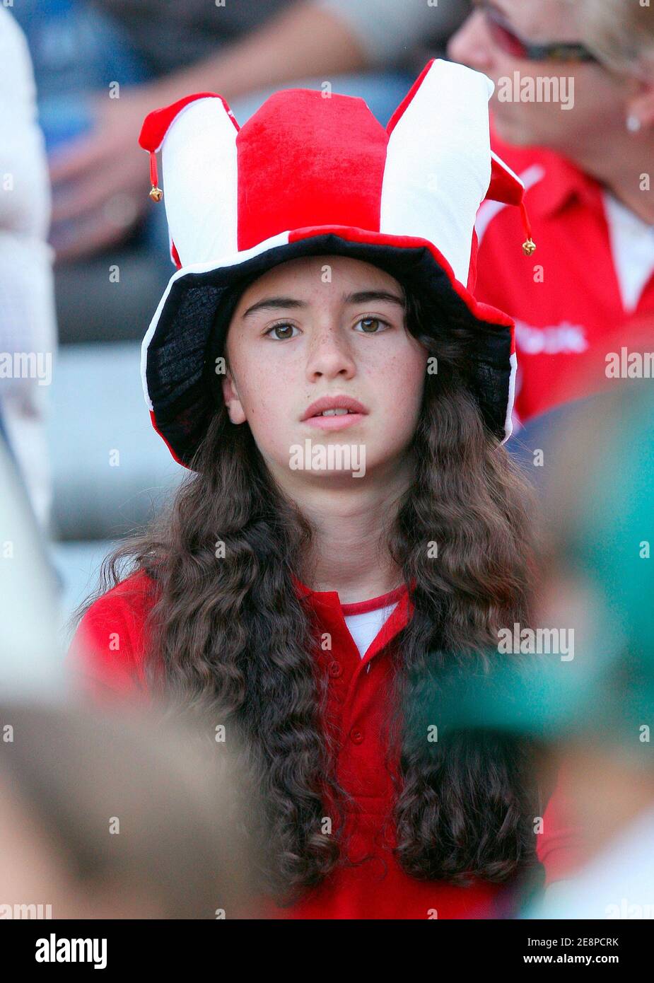 Fan di Fidji durante la IRB Rugby World Cup, pool B, Galles vs Figi allo stadio Beaujoire di Nantes, Francia, il 29 settembre 2007. Foto di Medhi Taamallah/Cameleon/ABACAPRESS.COM Foto Stock