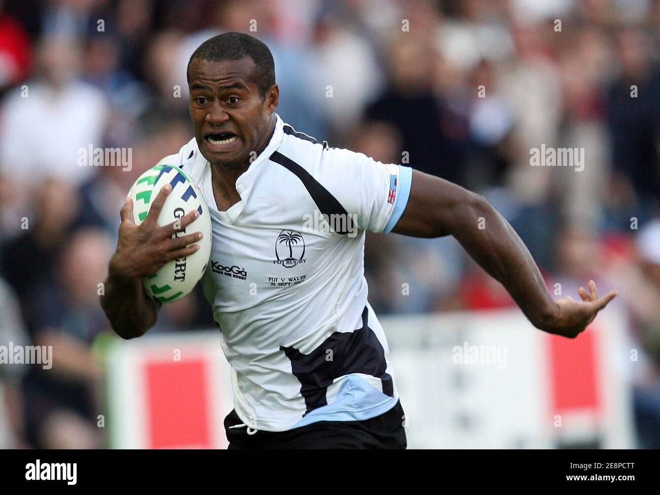 Giocatore delle Figi durante la Coppa del mondo di rugby IRB, pool B, Galles vs Figi allo stadio Beaujoire di Nantes, Francia, il 29 settembre 2007. Foto di Medhi Taamallah/Cameleon/ABACAPRESS.COM Foto Stock