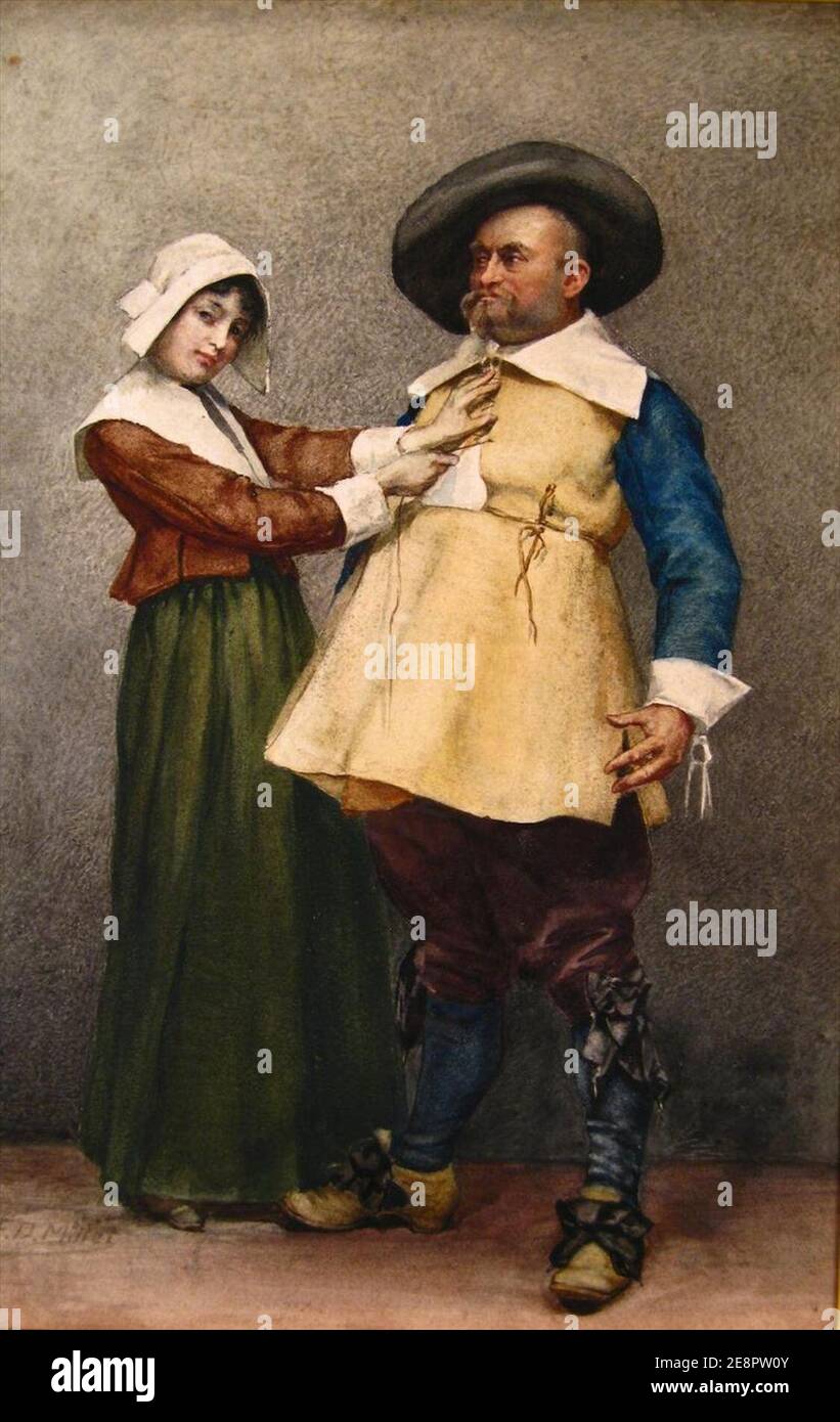 Francis Davis Millet - allacciarsi. Foto Stock