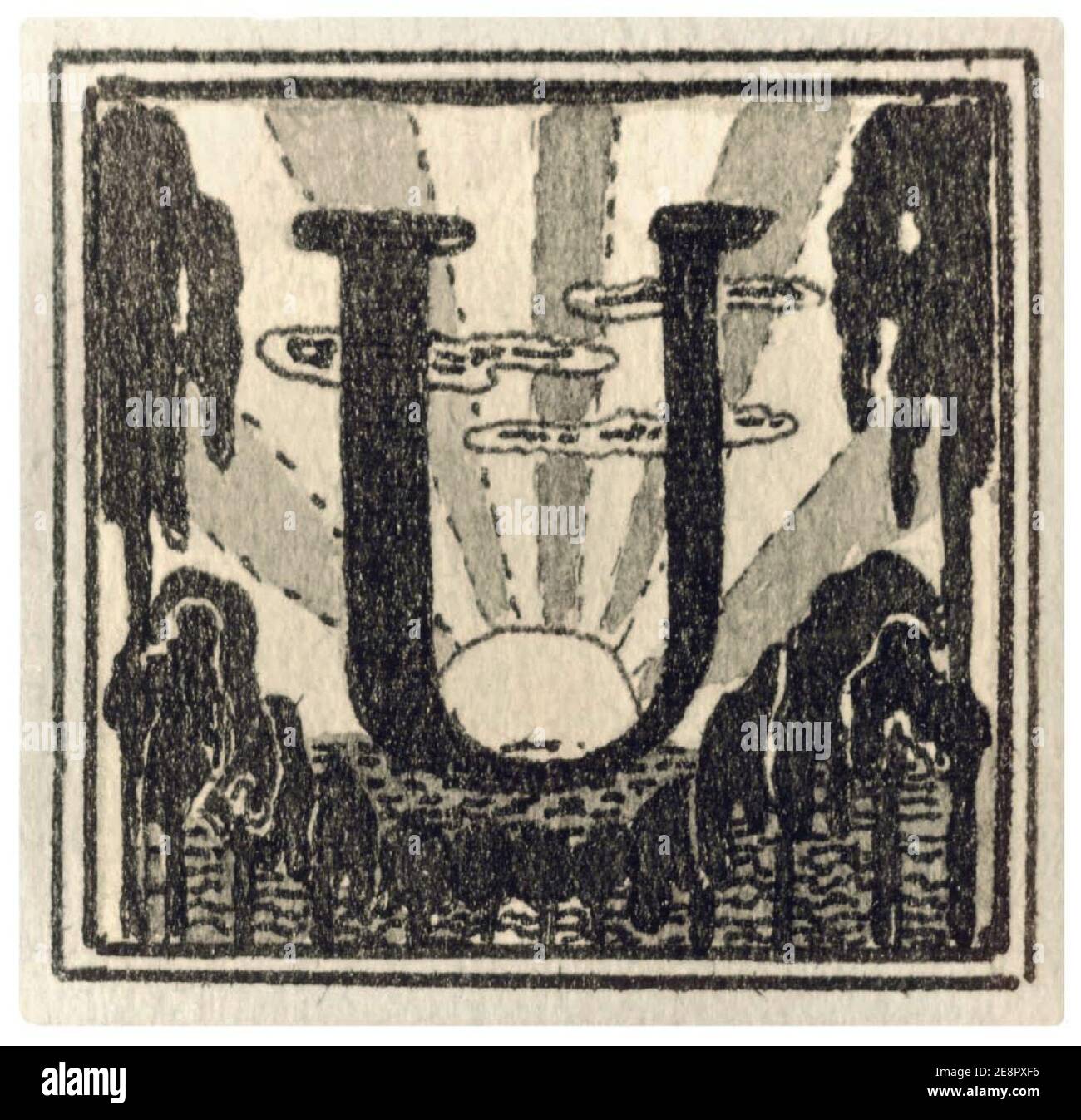 Mikalojus Konstantinas Ciurlionis - Initial U - 1908. Foto Stock