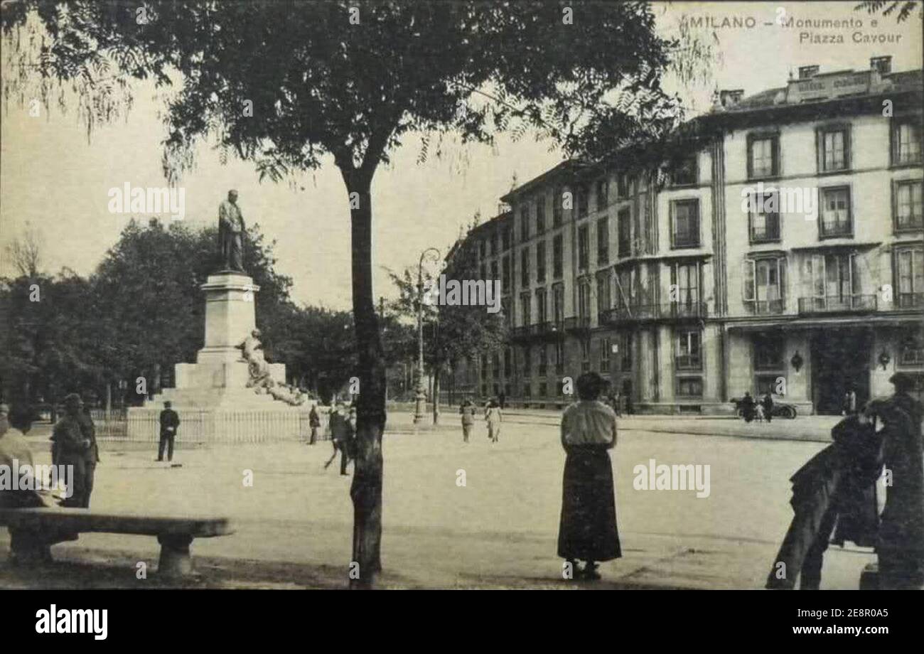 Milano piazza Cavour ca1910. Foto Stock