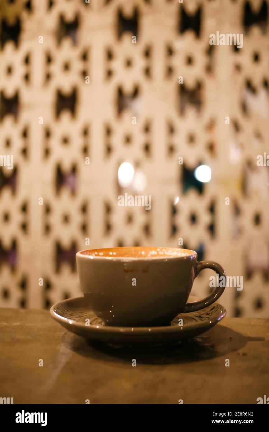 tazza di cappuccino al caffè Foto Stock