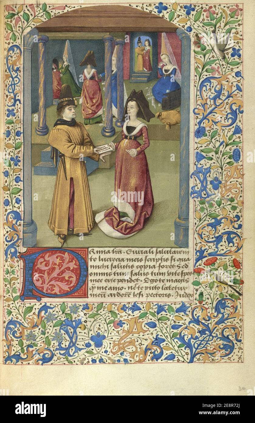 Miniatuur uit het handschrift (ca. 1460-1470) gemaakt voor Charles de France (1446-1472). Foto Stock