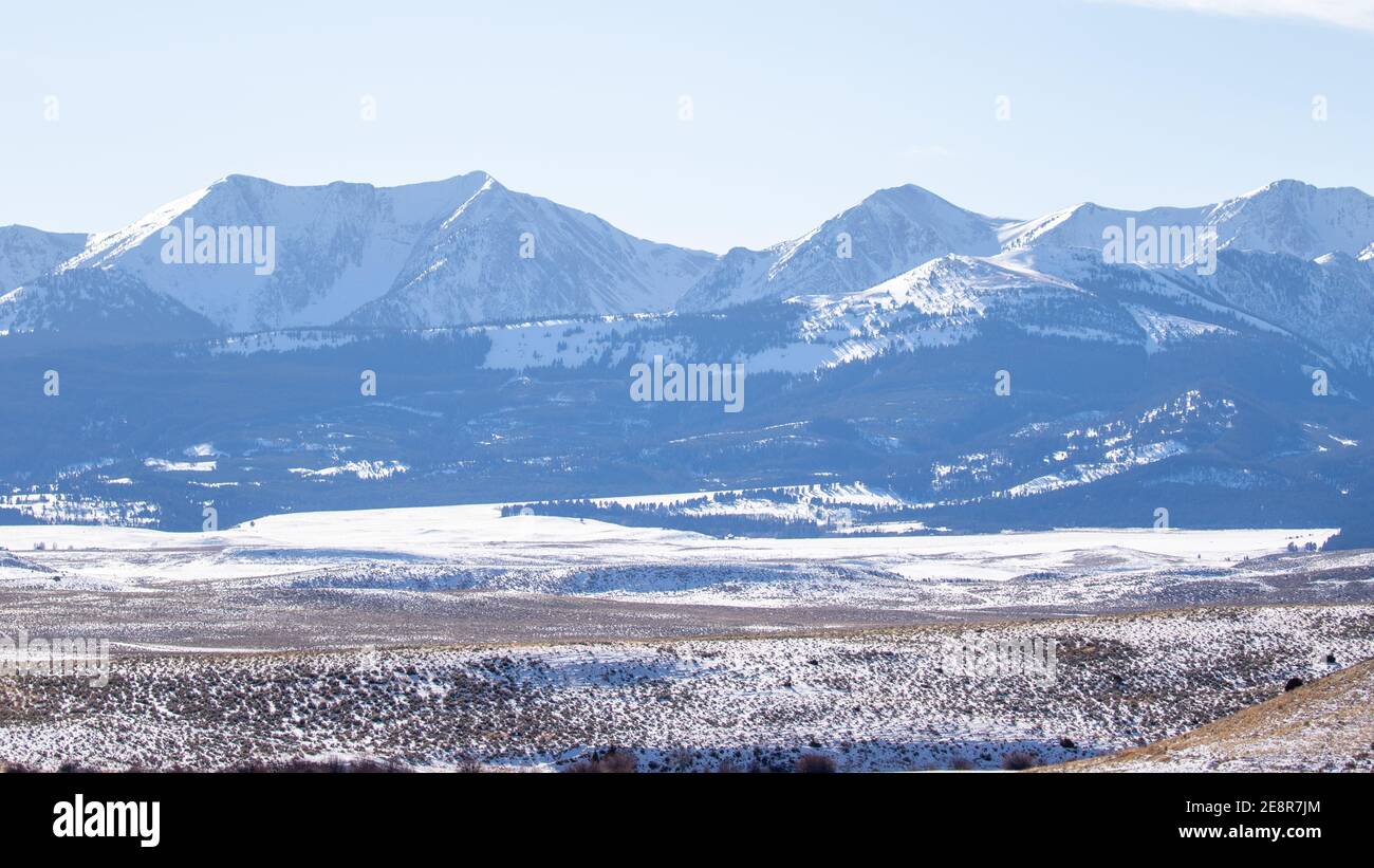 Bozeman Montana Mountain Range Foto Stock