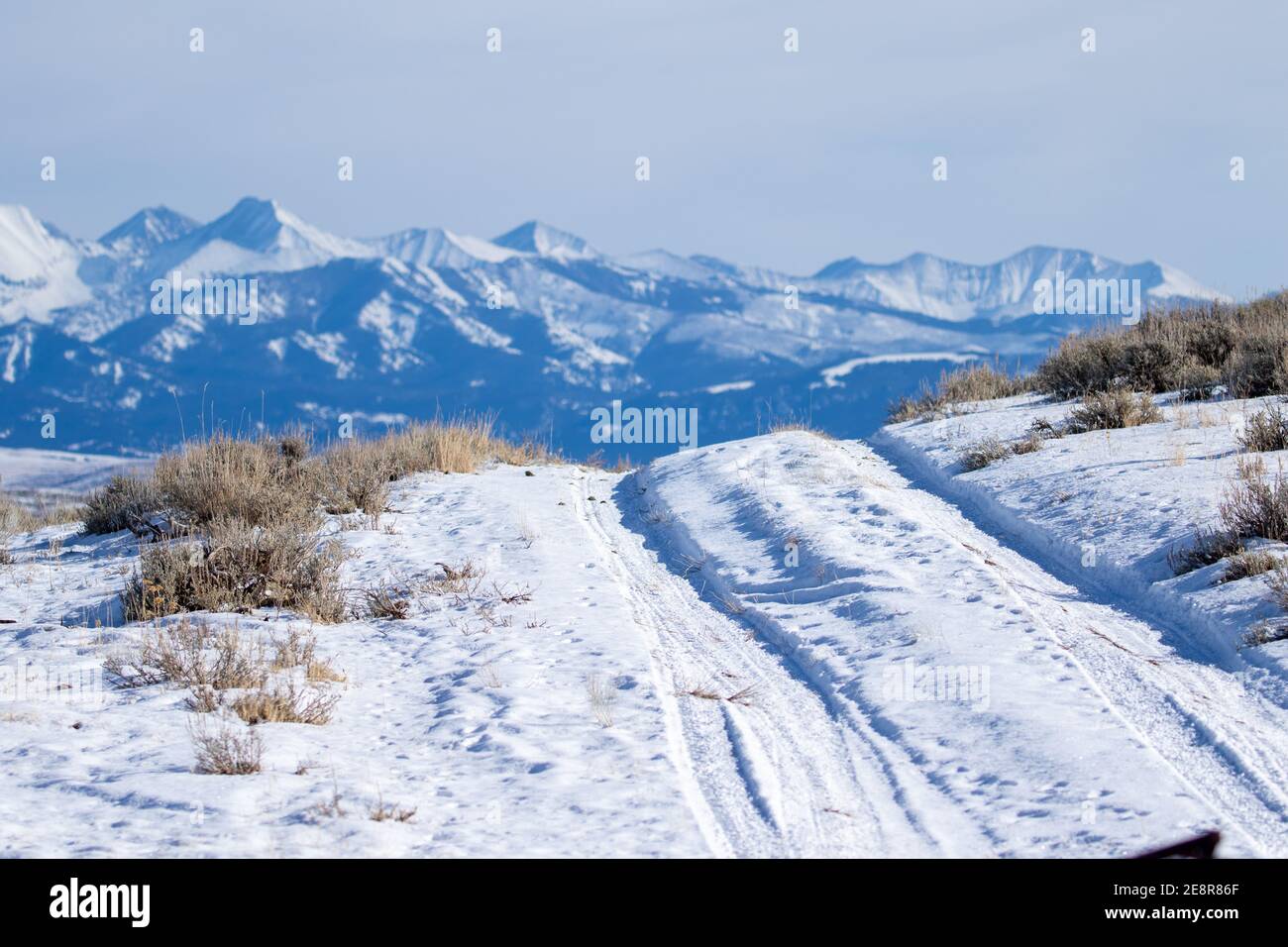 Bozeman Montana Mountain Range Foto Stock