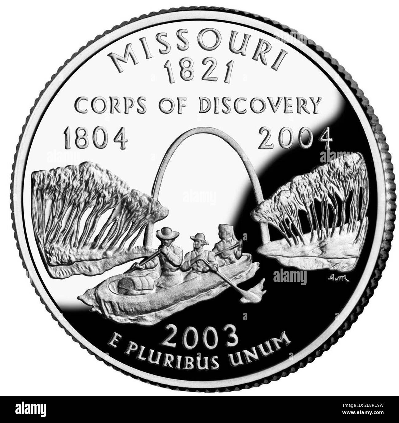 Missouri Quarter, lato opposto, 2003. Foto Stock