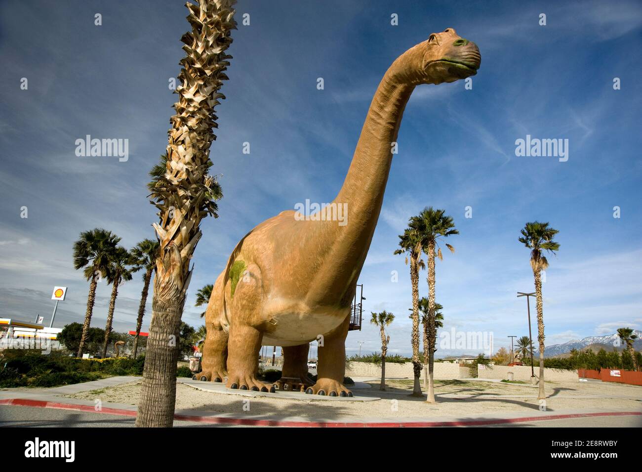 Attrazione su strada dei dinosauri a Cabazon vicino a Palm Springs, California. Foto Stock