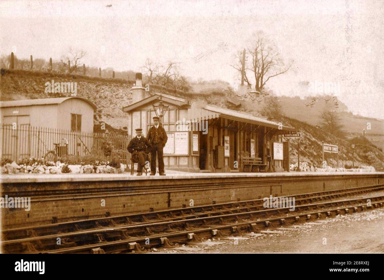 Stazione di Monkton Combe (cartolina). Foto Stock