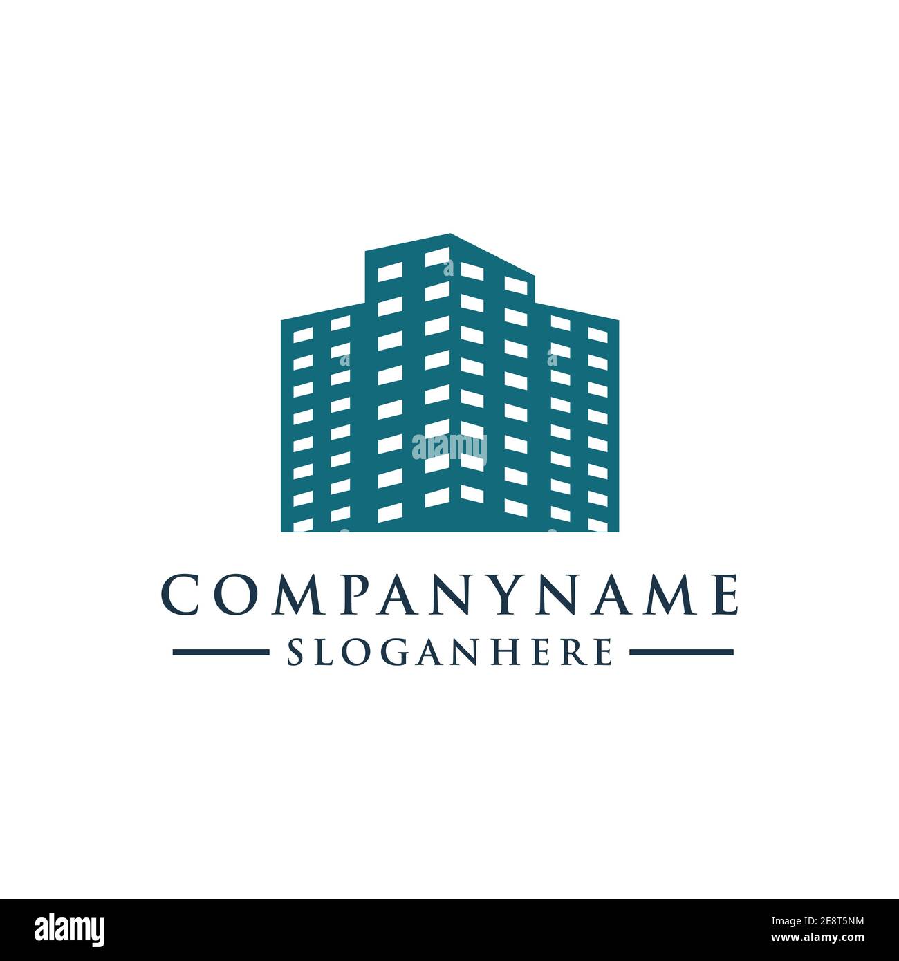 Logo skyline città. Logo urbano grafica vettoriale design Illustrazione Vettoriale