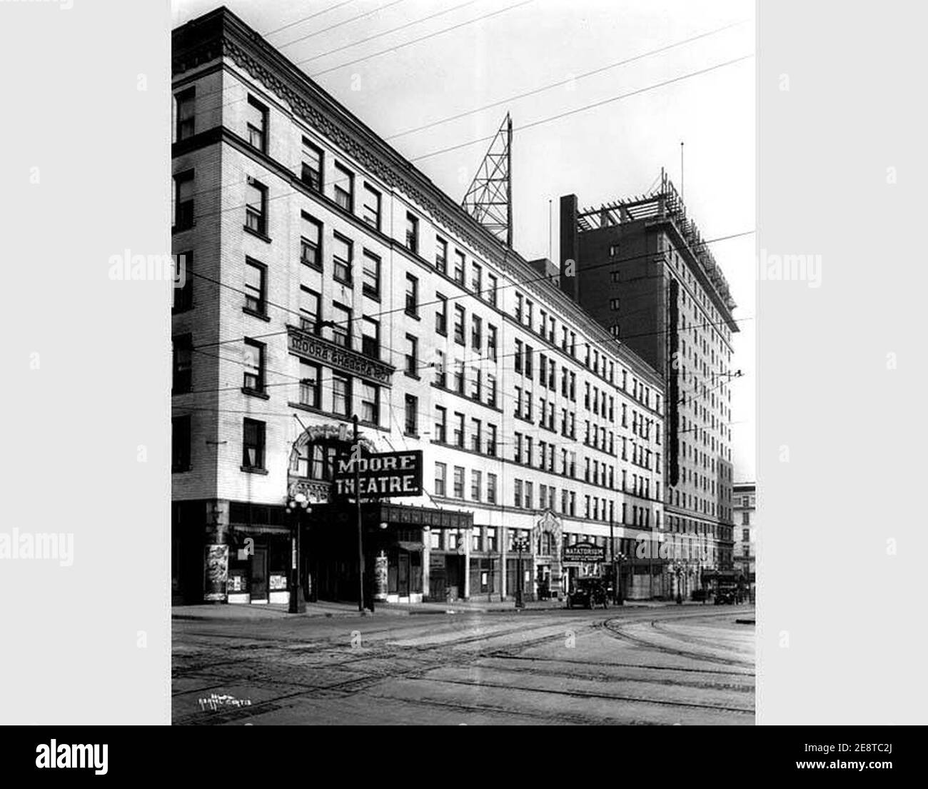 Moore Theatre, angolo sud-est di 2nd Ave e Virginia St, Seattle Foto Stock