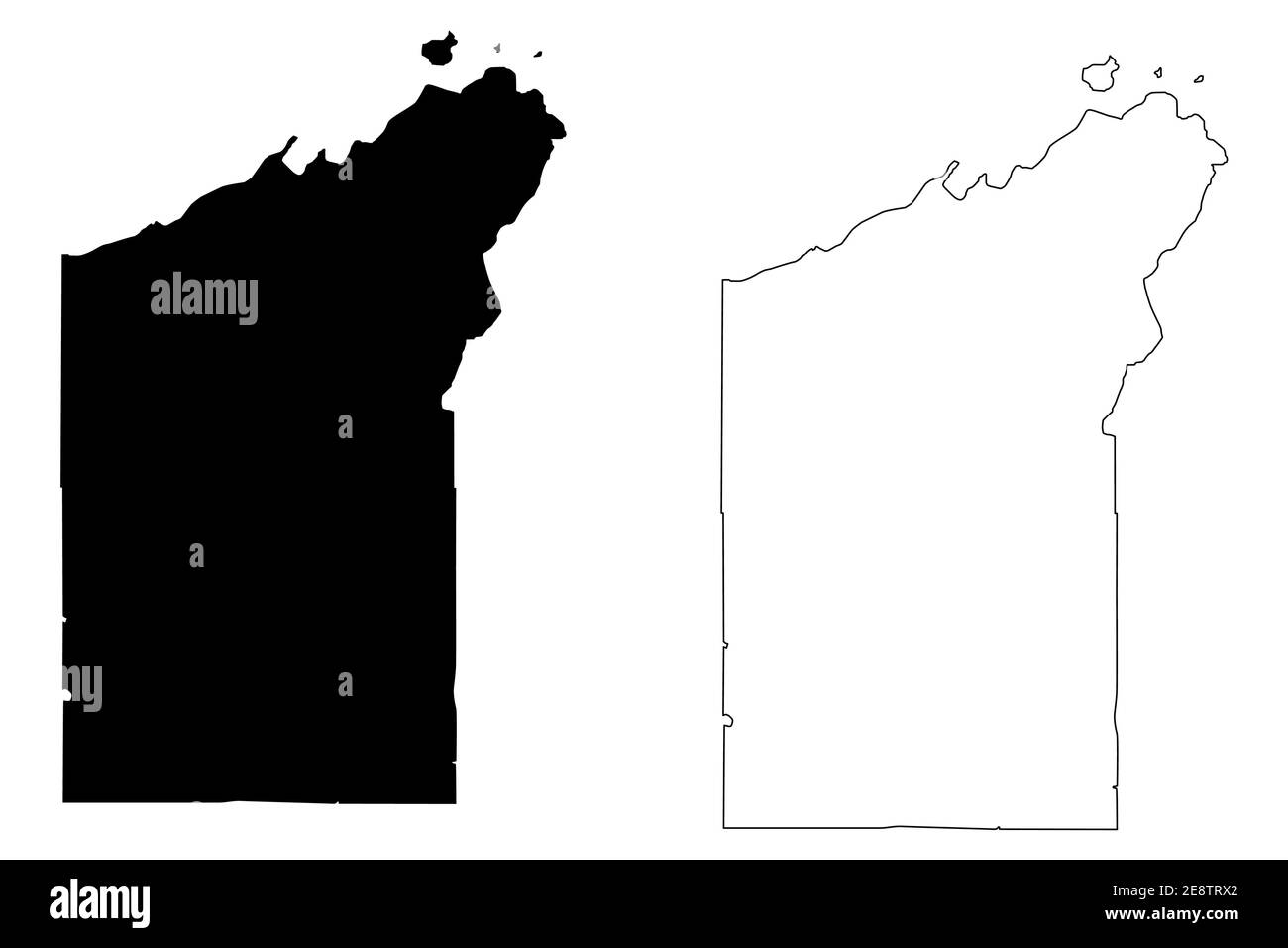 Bayfield County, stato del Wisconsin (contea degli Stati Uniti, Stati Uniti d'America, Stati Uniti) mappa vettoriale, scrimble schizzo mappa Bayfield Illustrazione Vettoriale