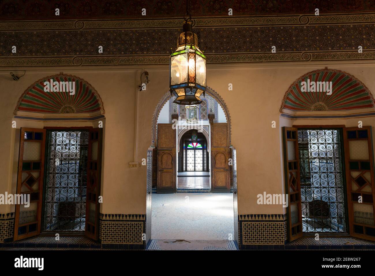 All'interno del museo del palazzo Dar si Said, Marrakech, Marocco Foto Stock