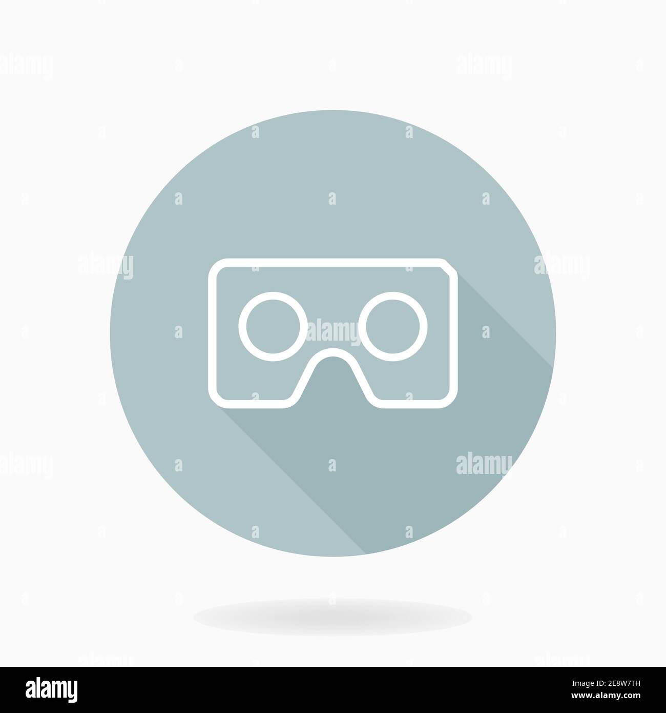 Icona Vector Flat . Logo VR Illustrazione Vettoriale