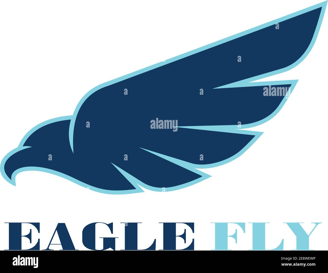 eagle fly abstract icona logo concept grafico Illustrazione Vettoriale