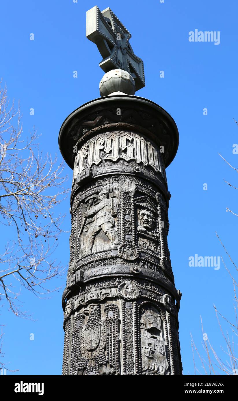 Nagelsaule Monumento per la memoria delle vittime della prima guerra mondiale A Magonza, Germania Foto Stock