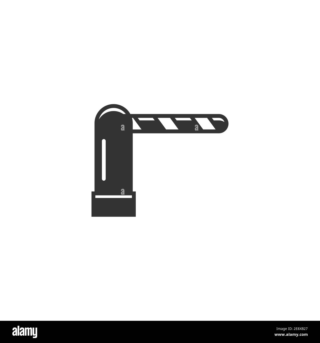 Barriera di sicurezza per il parcheggio a pagamento. Accesso logoaccess al bordo del cancello del punto di controllo Illustrazione Vettoriale