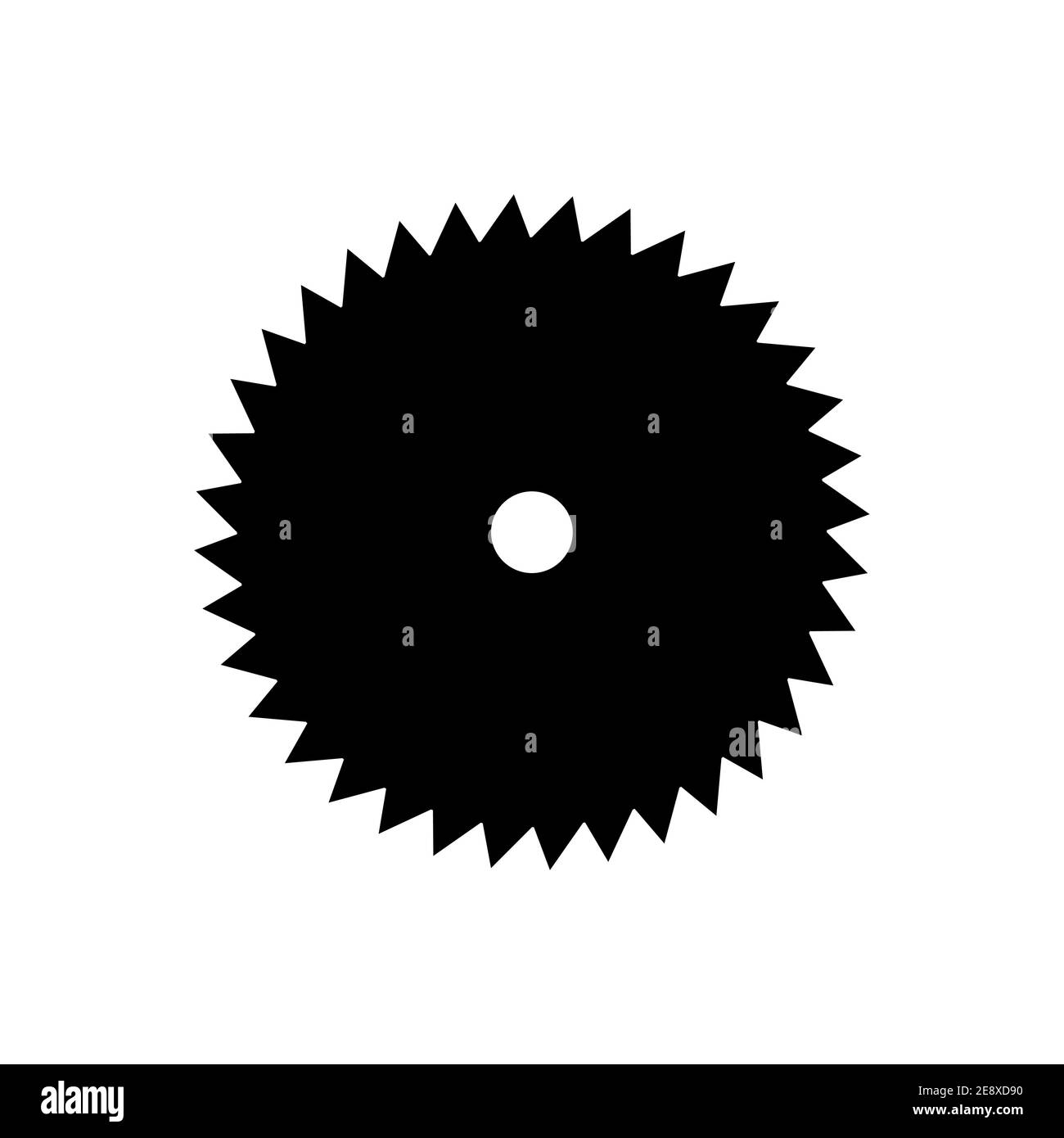 Icona metallo sega circolare. Icona lama vettoriale taglio utensile Illustrazione Vettoriale