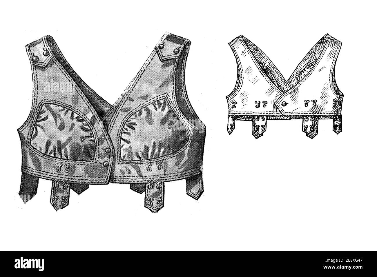 Ladies Fashion 1908, Dress Reform Brassiere: I corsetti allacciati sono stati fatti cadere a favore di più confortable intimo Foto Stock