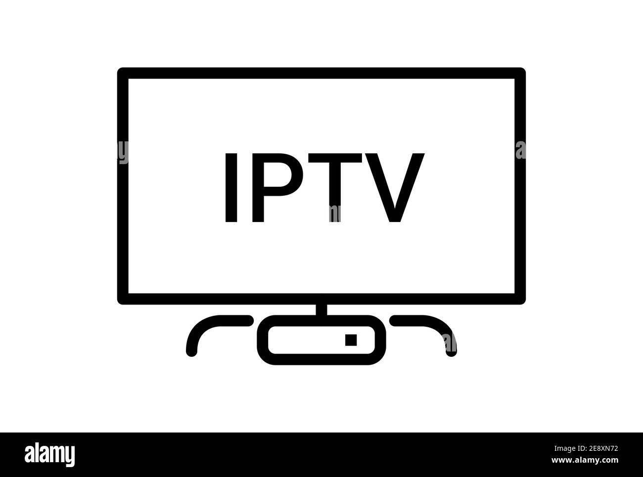 Icona della linea vettoriale IPTV. Icona di concetto del box dei canali  video di IP TV Immagine e Vettoriale - Alamy