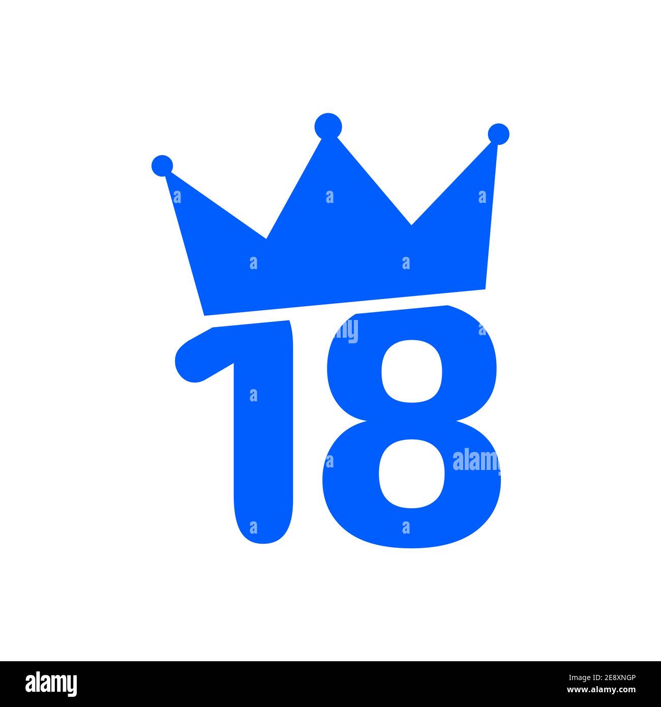 Dolce 18 anni di celebrazione sfondo. icona con il logo del 18° anniversario della festa di compleanno Illustrazione Vettoriale