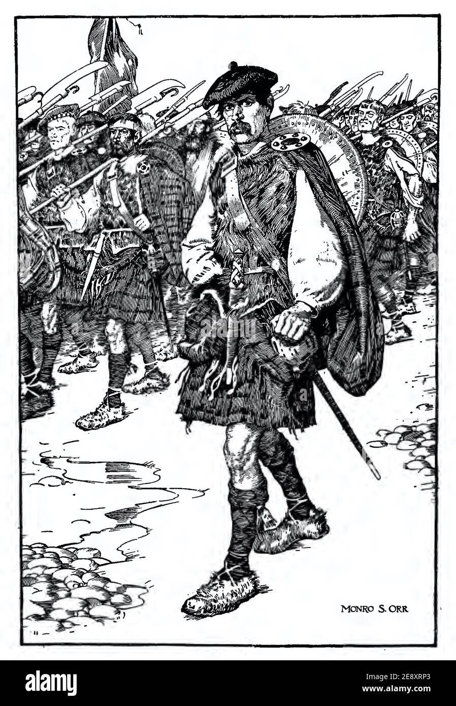 Monro S Orr Illustrazione intitolata i giacobiti dalla storia Del Castello di Edimburgo Foto Stock