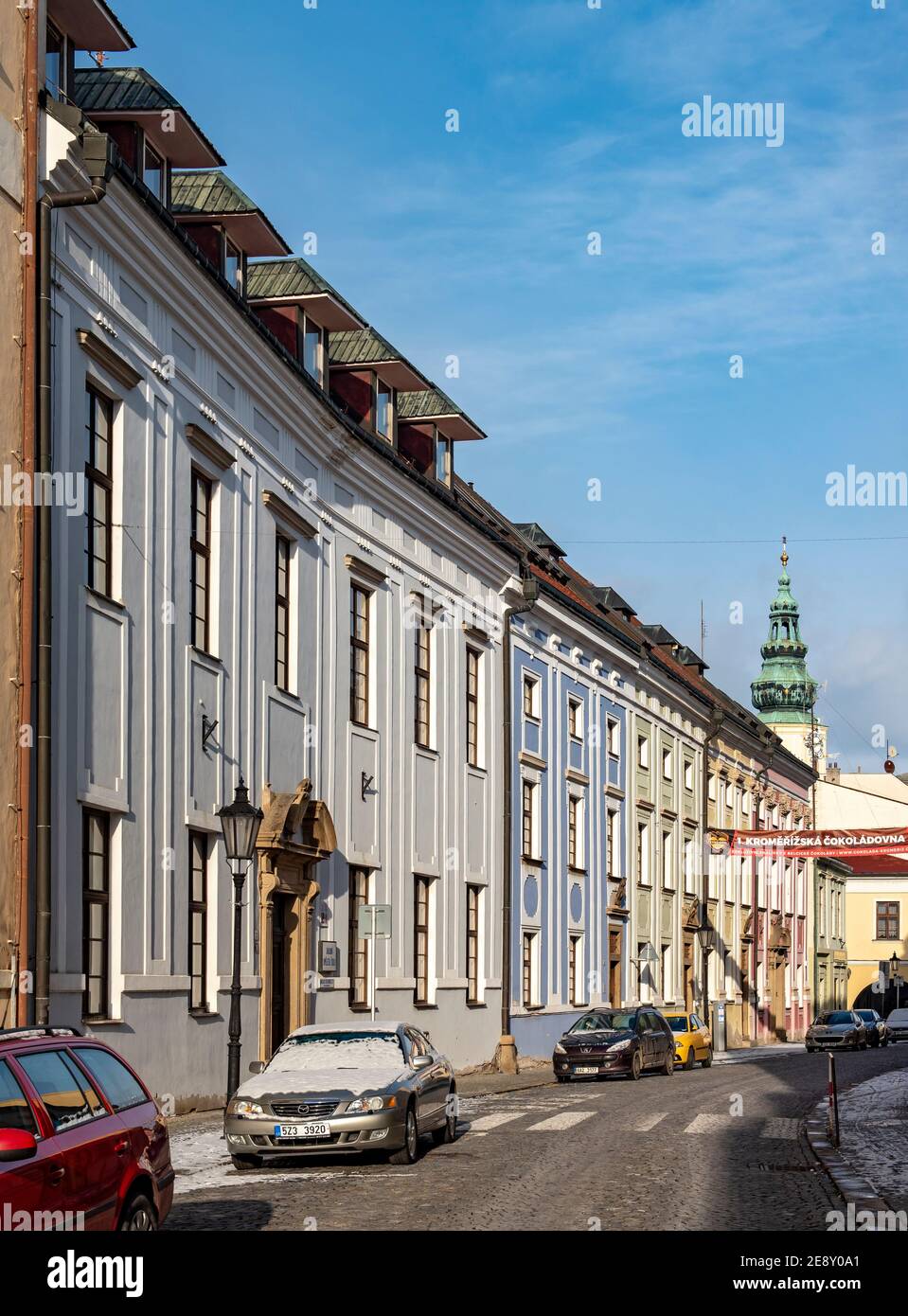 Scena stradale, Kroměříž (Kromeriz), Repubblica Ceca Foto Stock
