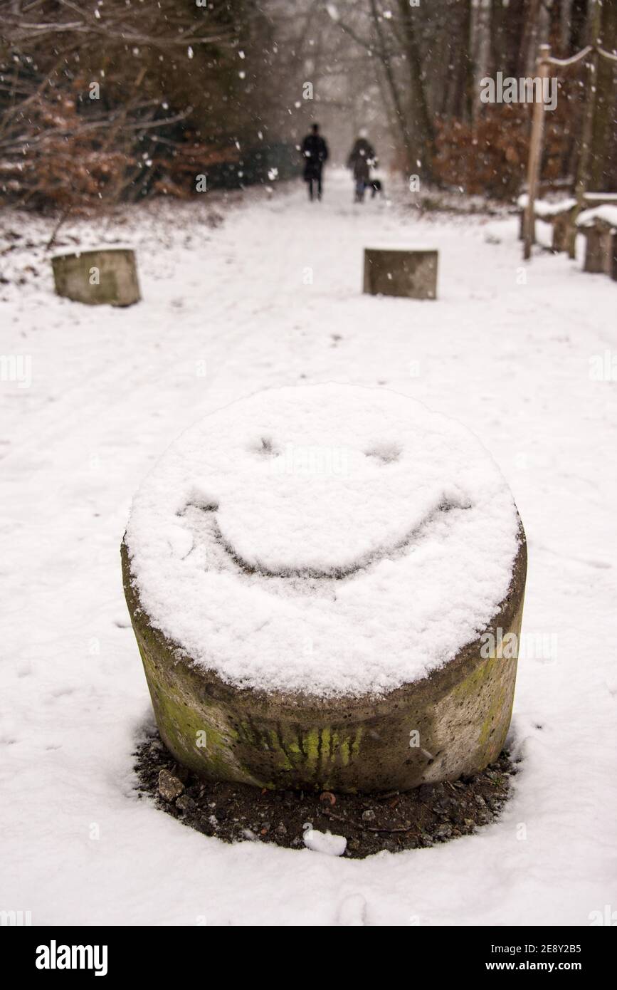 Divertimento invernale a Berlino. Foto Stock