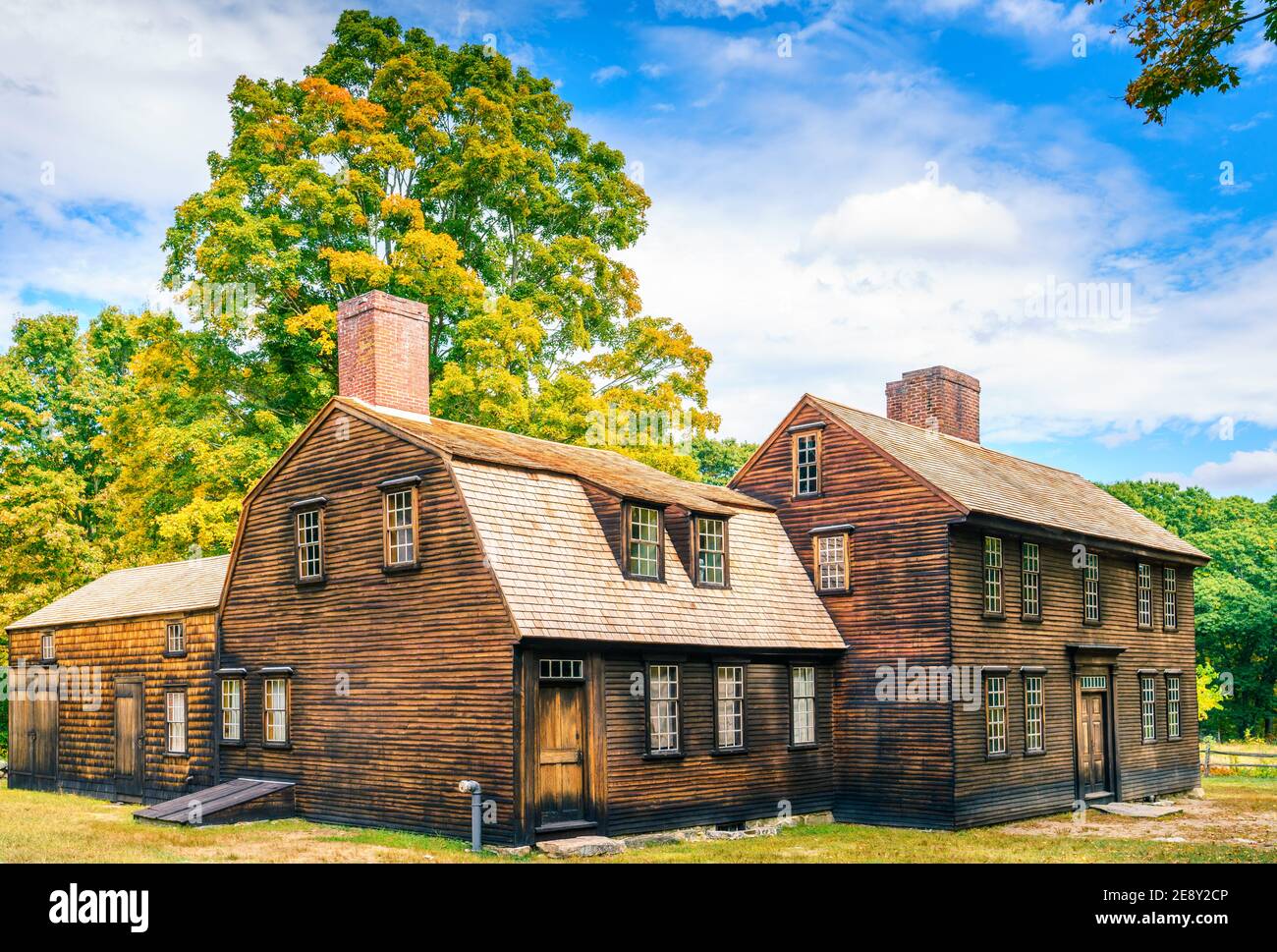 Hartwell Tavern sulla Bay Road a Lincoln, Minute Man National Historic Park Foto Stock