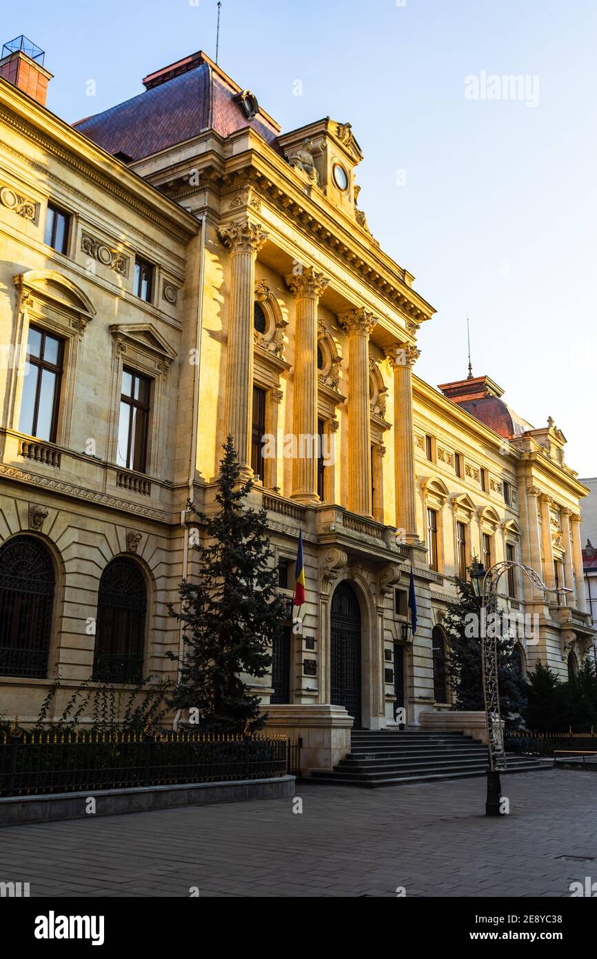 Banca nazionale di Romania (Banca Nationala a Romaniei). BNR è la banca centrale rumena. Sede centrale di BNR a Bucarest, Romania, 2020 Foto Stock