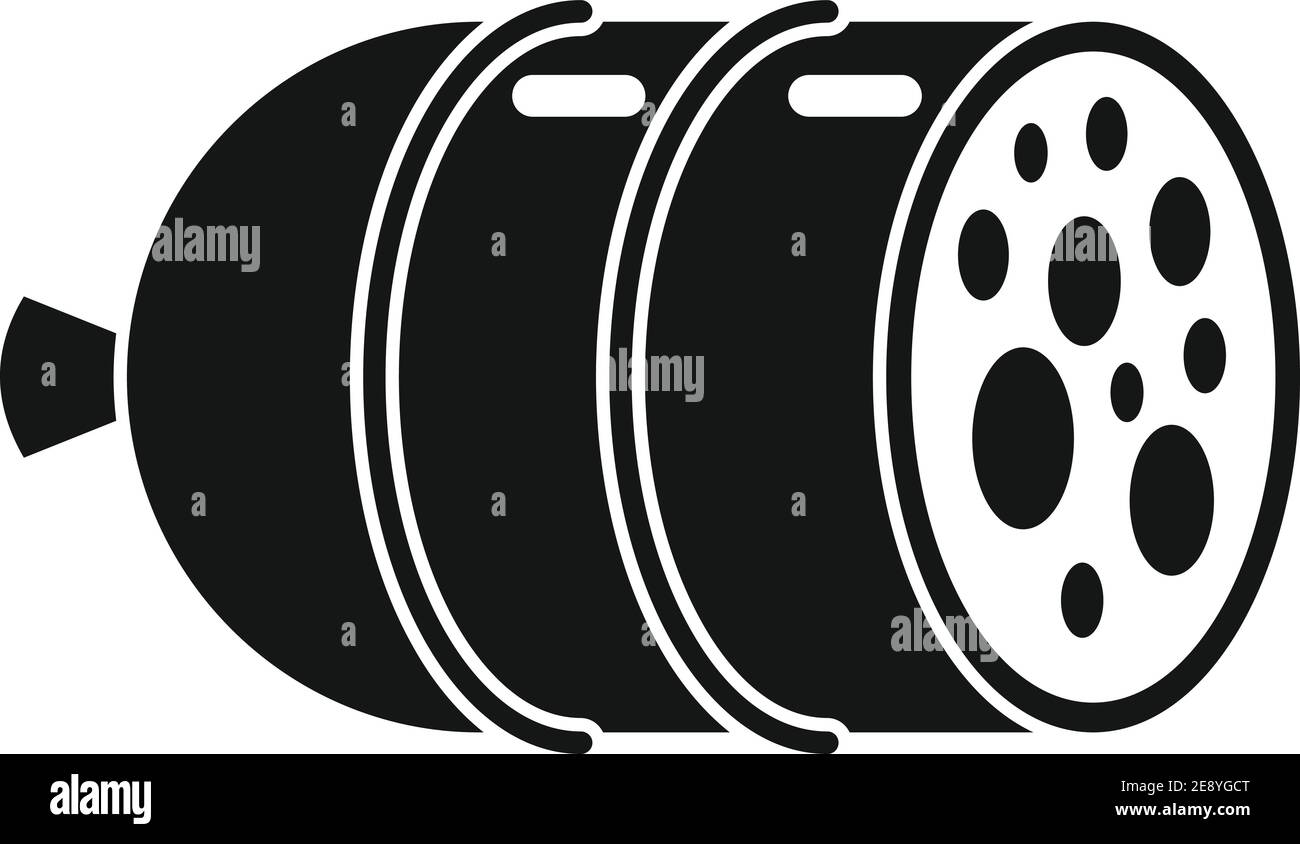 Salame, icona, stile semplice Illustrazione Vettoriale