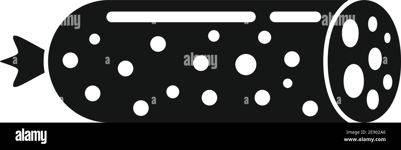 Salsiccia frankfurter icona, stile semplice Illustrazione Vettoriale