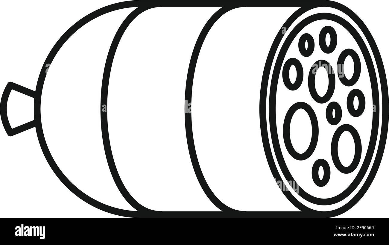 Icona Sausage frankfurter, stile contorno Illustrazione Vettoriale